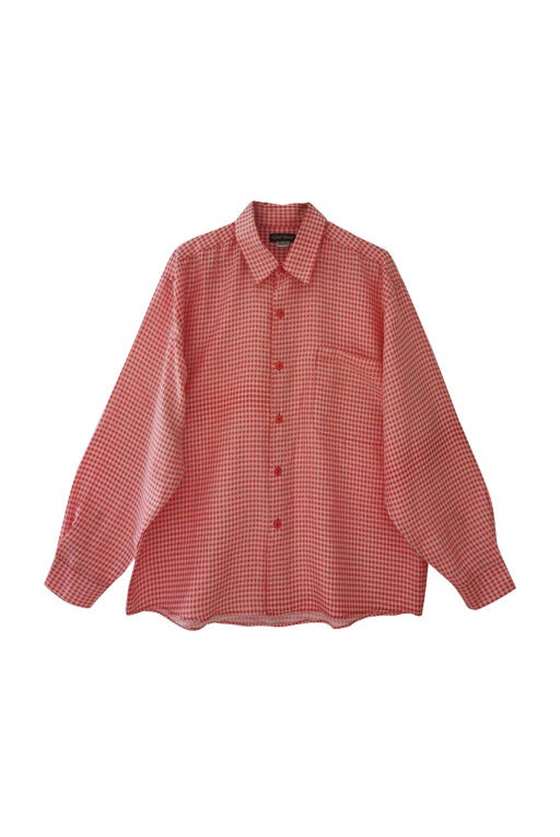 Silk gingham shirt