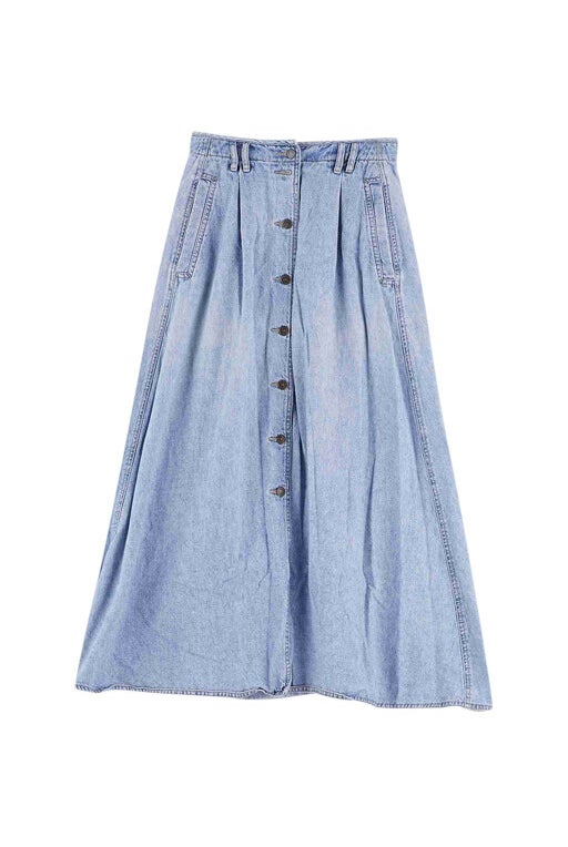 Buttoned denim skirt 