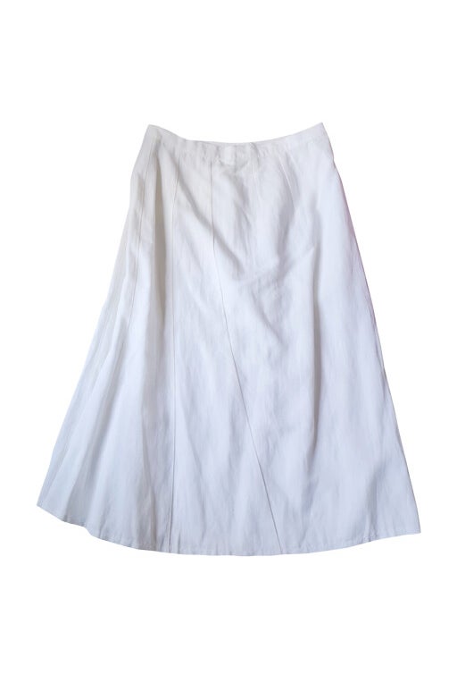 Linen and viscose skirt