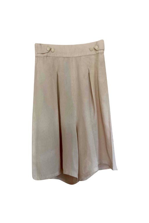 Linen and viscose shorts 
