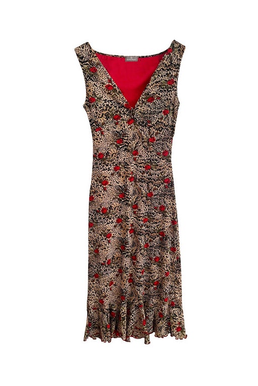 Robe léopard à fleurs 