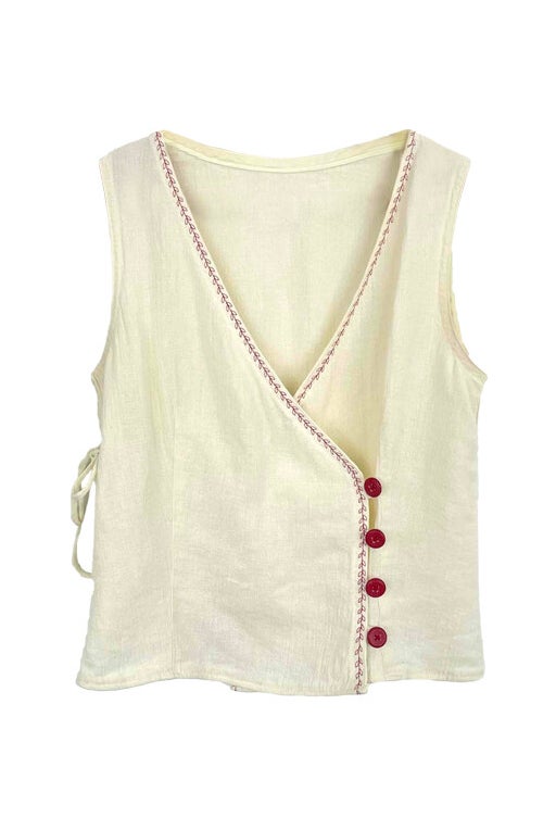 Linen and cotton vest 