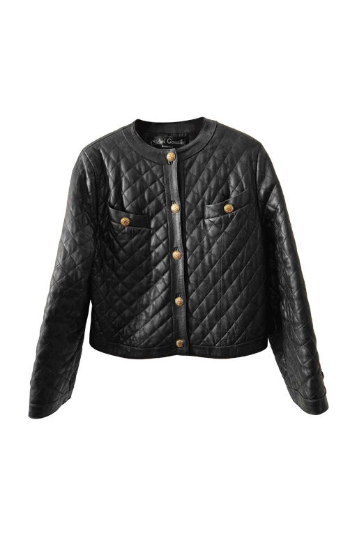 Quilted leather jacket 