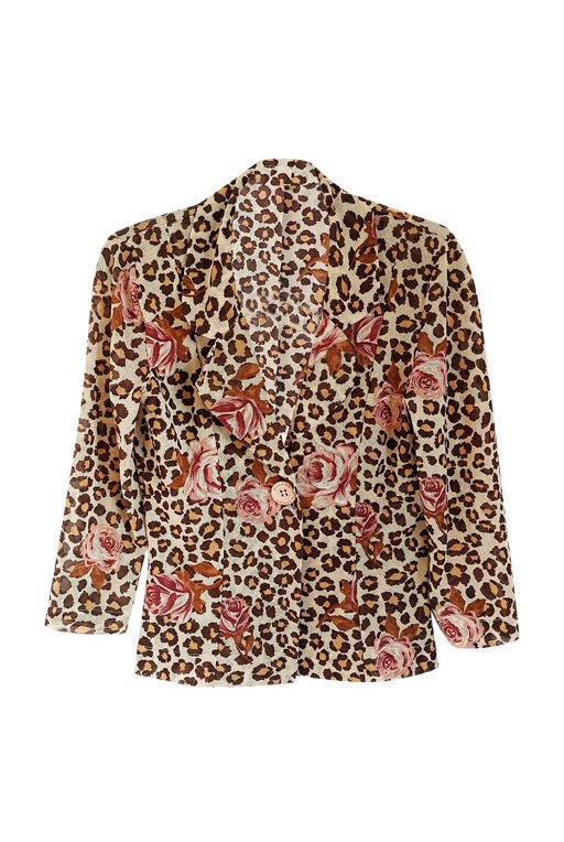 Leopard floral shirt 