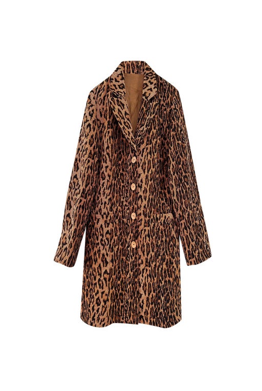 Leopard trench coat 