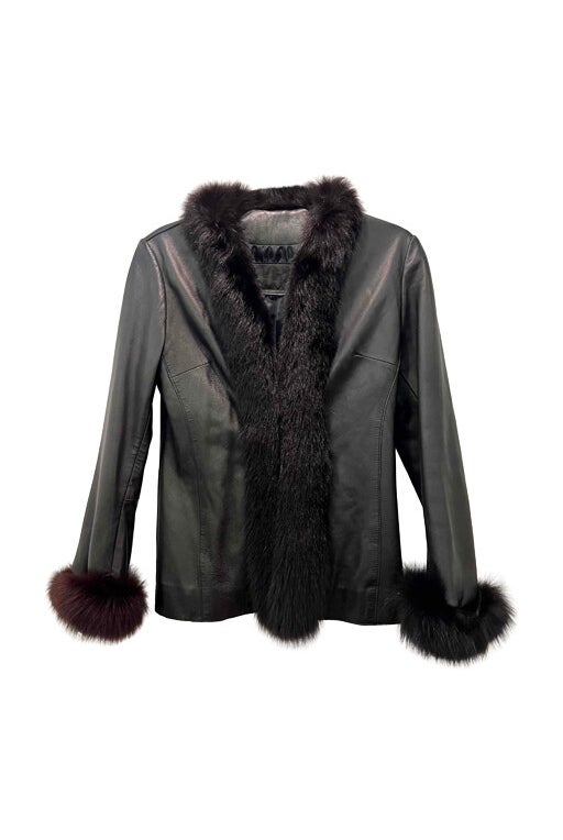 Leather and fur jacket 