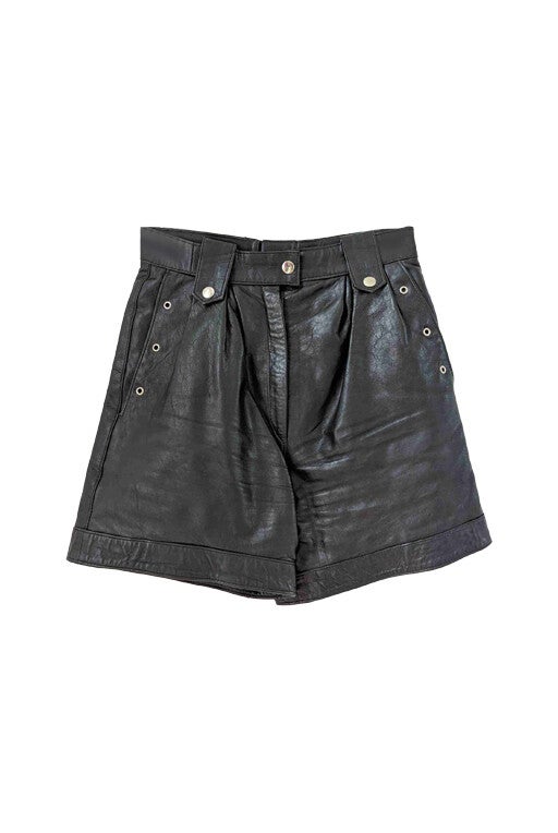 Leather shorts