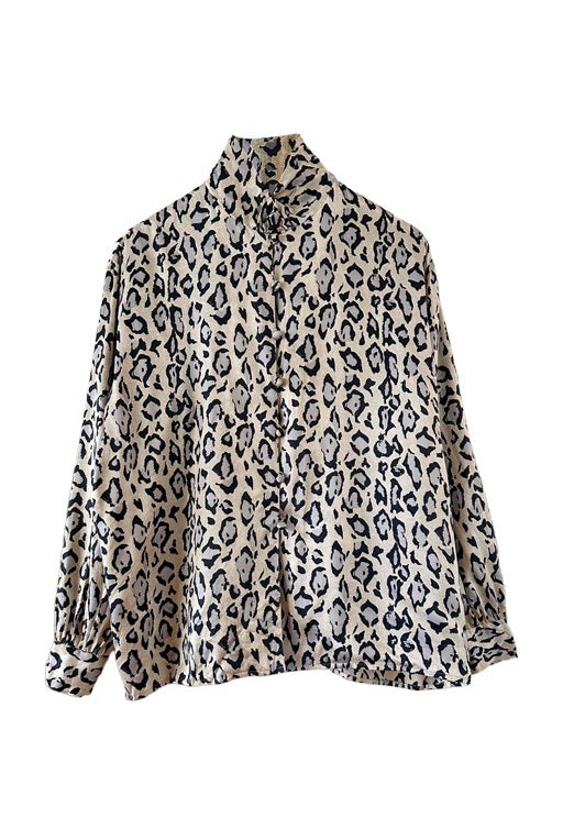 Leopard silk blouse 
