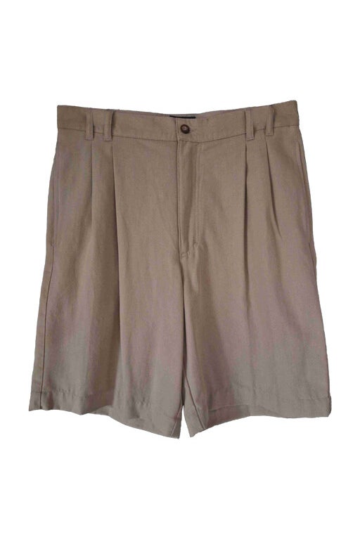Linen and cotton Bermuda shorts 