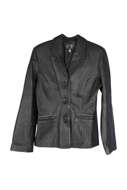 Leather blazer