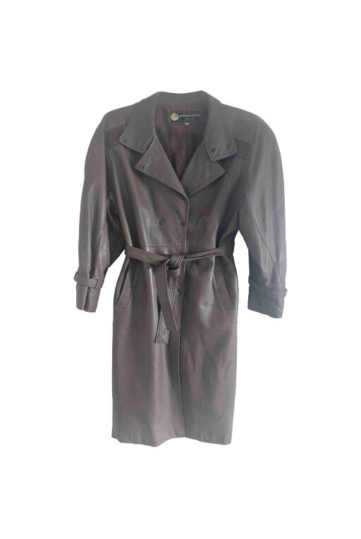 Leather trench coat 