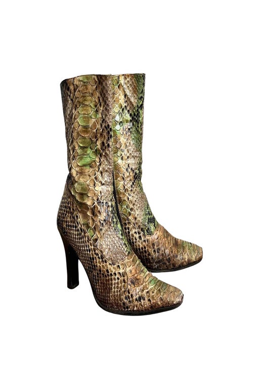 Lizard ankle boots 