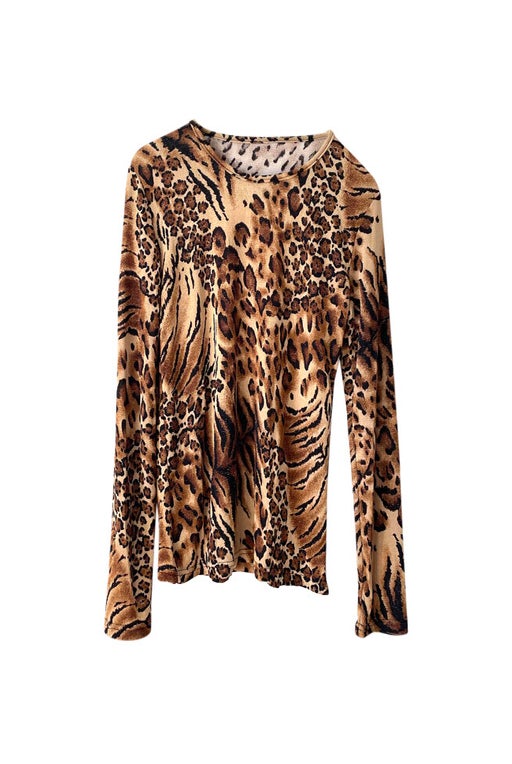 Leopard silk top 