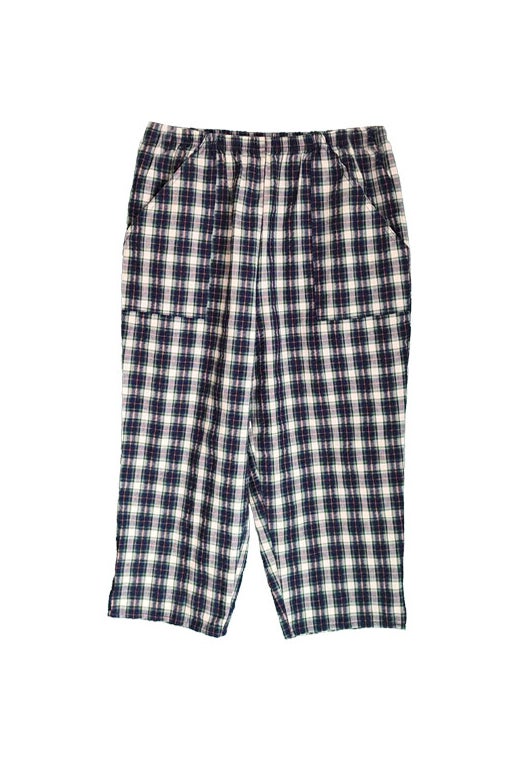 Checked cropped pants 