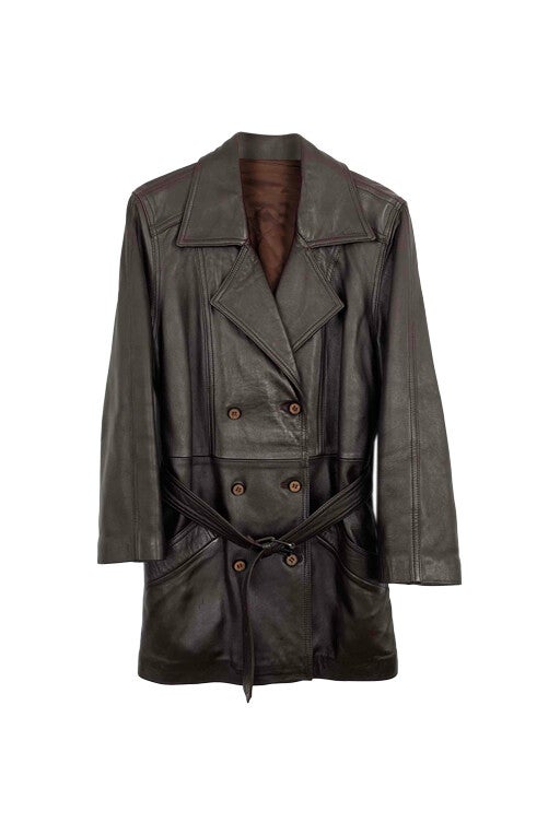 Trench-coat en cuir