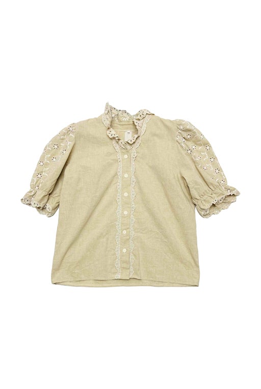 Cotton and linen blouse
