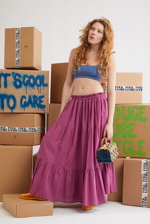 Long cotton skirt