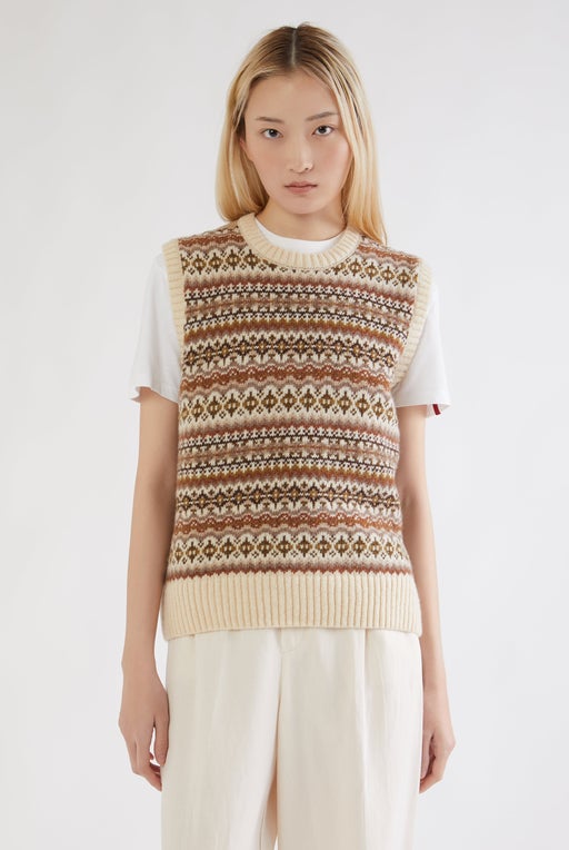 Scottish Fair Isle Fisherman Vest