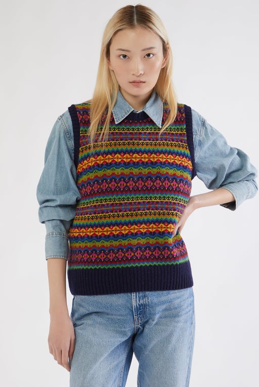 Scottish Fair Isle Fisherman Vest