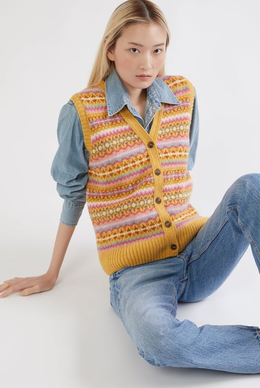 Scottish Fair Isle Fisherman Vest