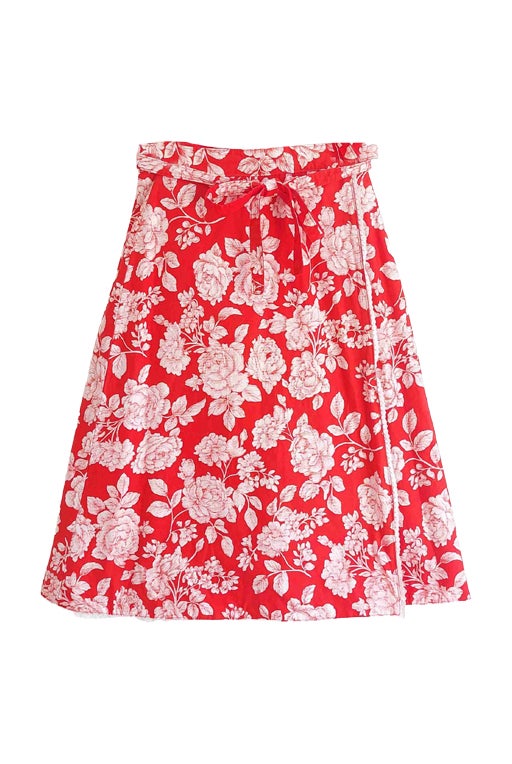 Floral wrap skirt
