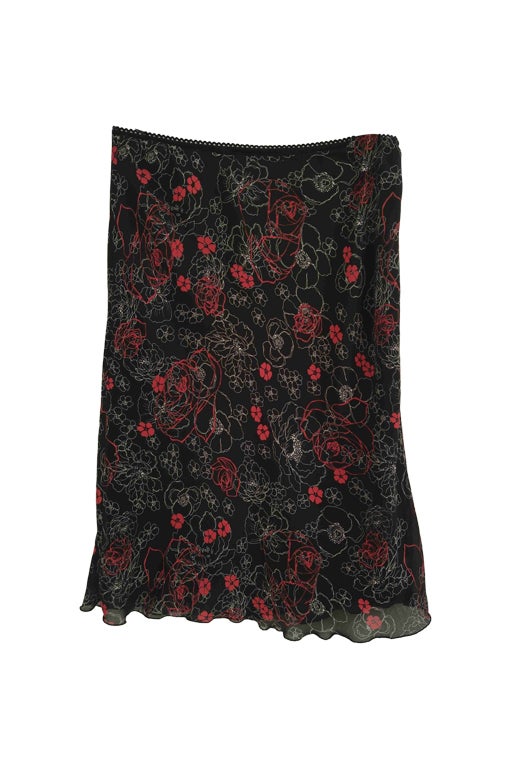 90s floral skirt