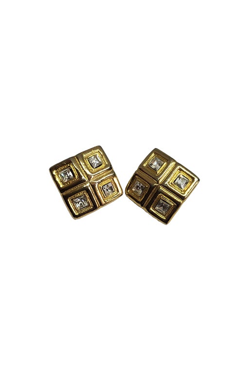 Metal clip-on earrings