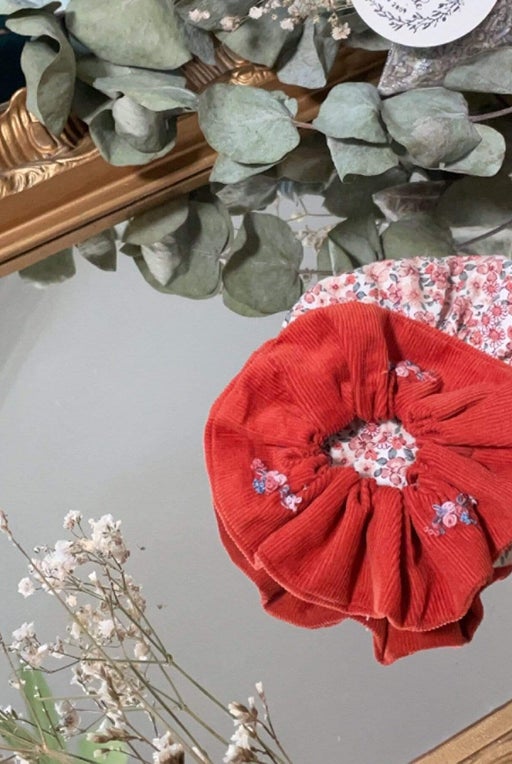 Tic&Tac Scrunchies in terracota / terracota print