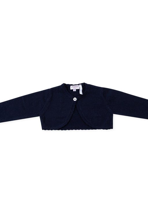 Béatrice, bolero, merino wool, Navy