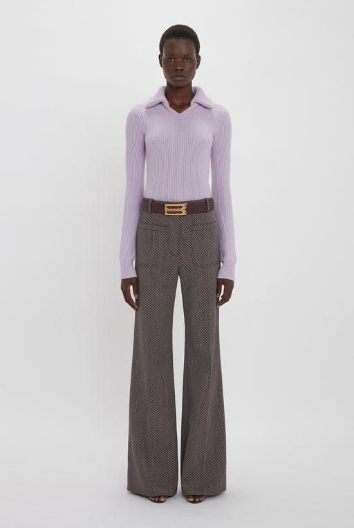 Double collar sweater