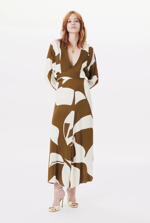 Wrap midi dress