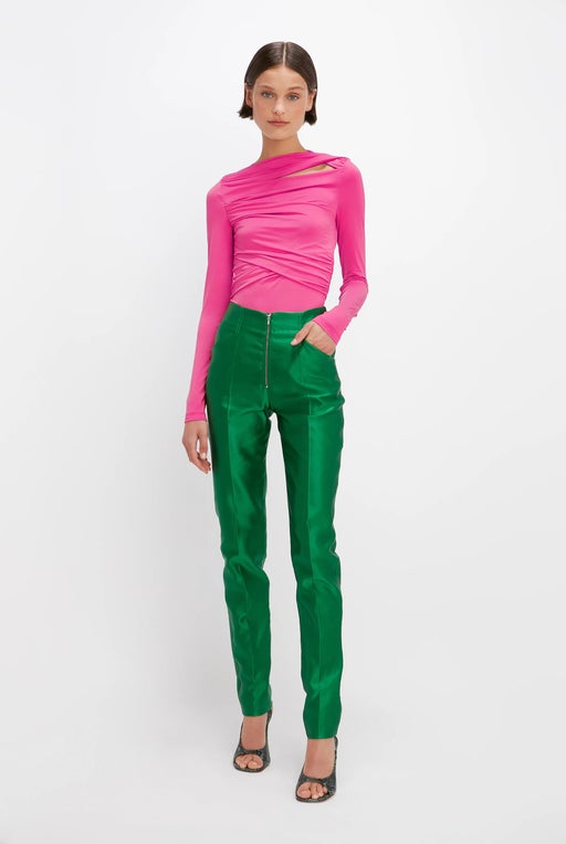 Leggings with zip details