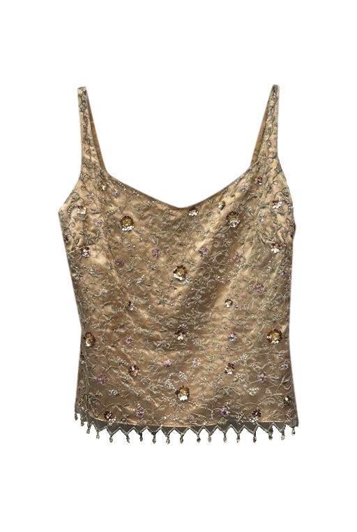 Beaded bustier top