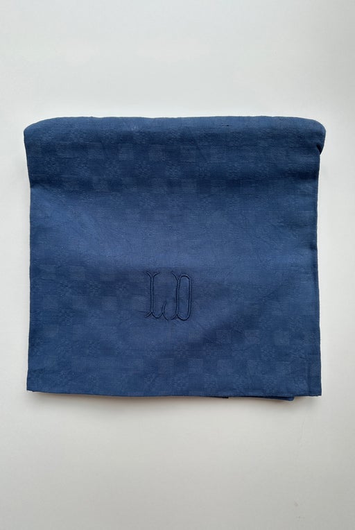 Antique damask tablecloth - LD monogram