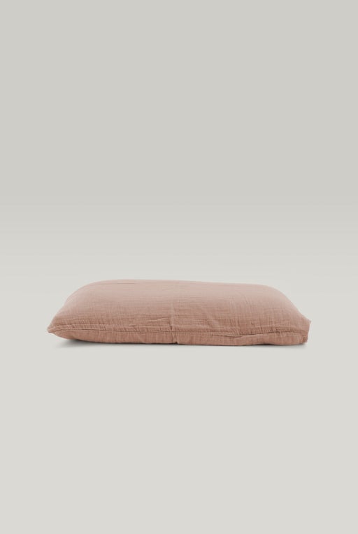 Cotton muslin pillowcase - Poudre