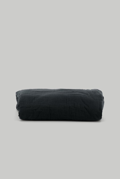 Cotton muslin fitted sheet - Minuit