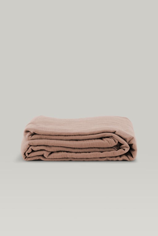 Duvet cover in cotton muslin - Poudre