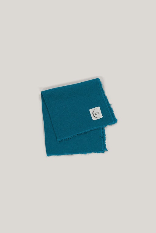 Table napkin in french raw linen - Bleu de prusse