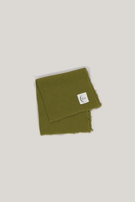 Table napkin in french raw linen - Chartreuse