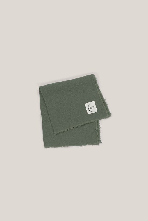 Table napkin in french raw linen - Vert de gris