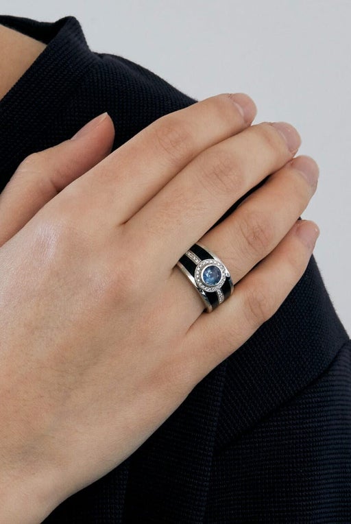 Mauboussin - Bague Bonbon Bleu - Or gris