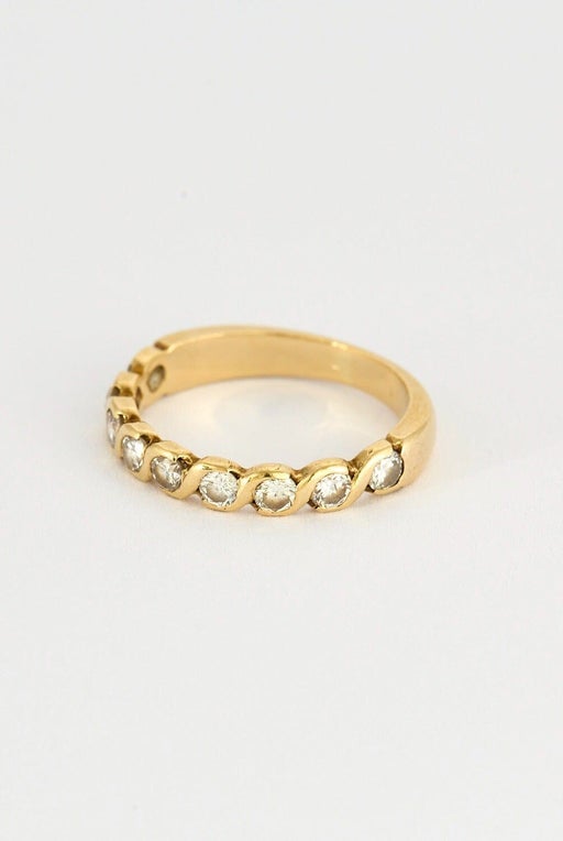 Bague en or jaune et diamants