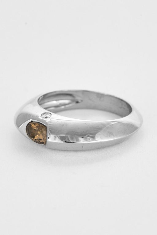 PIAGET - Biseau - Bague en or gris et citrine