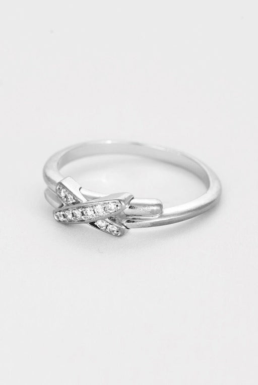 CHAUMET - Bague Jeux de Liens or gris et diamants