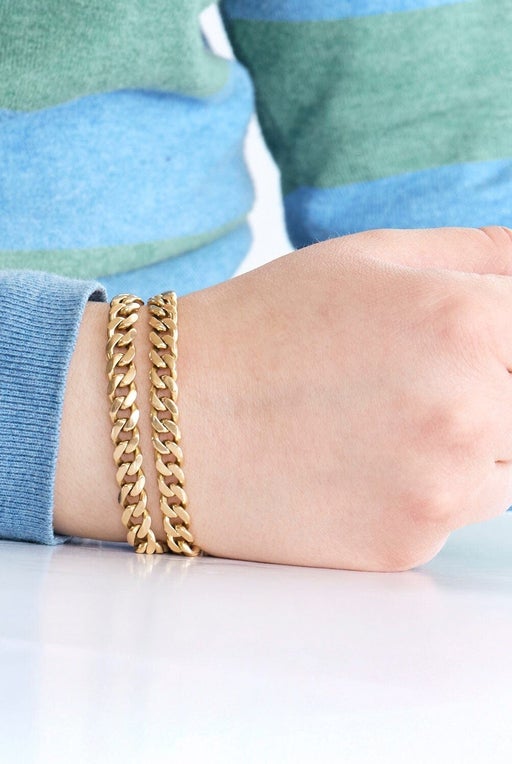 Double bracelet Link yellow gold bracelet