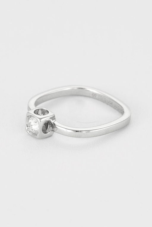 DINH VAN - Le cube - Bague en or gris et diamant