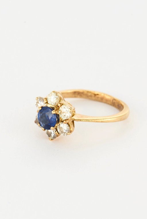 Bague saphir et diamants