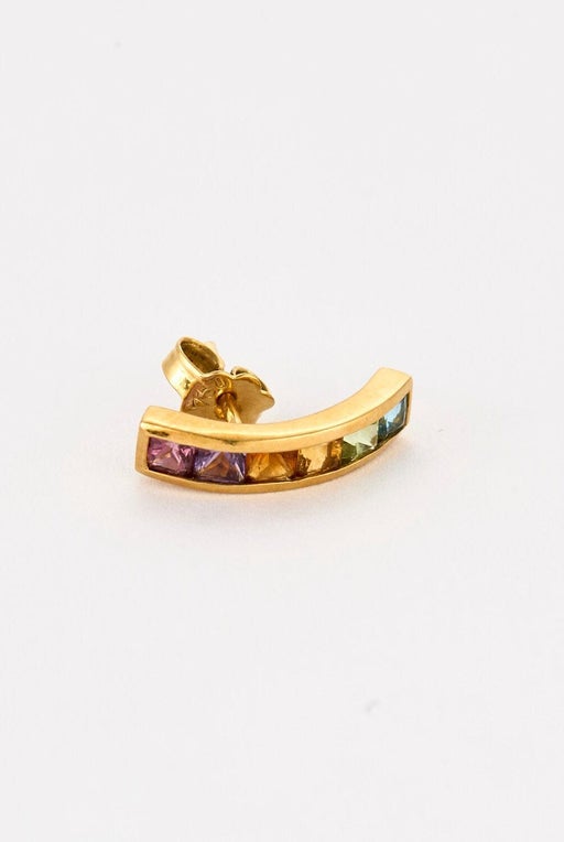 Paire de boucles d'oreilles quarte de couleurs