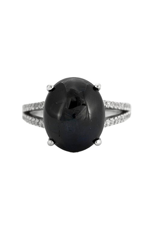 Bague Saphir Cabochon Diamants