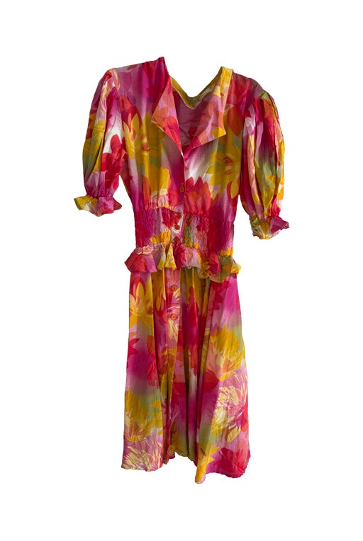 70s floral dress